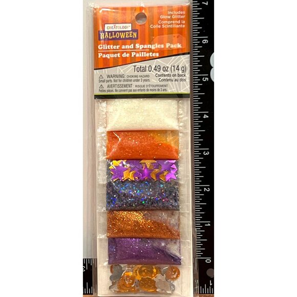 CreAology Halloween Glitter & Spangles Pack Glow in Dark Glitter 415886 - Picture 1 of 3